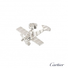 Cartier White Gold Airplane Charm
